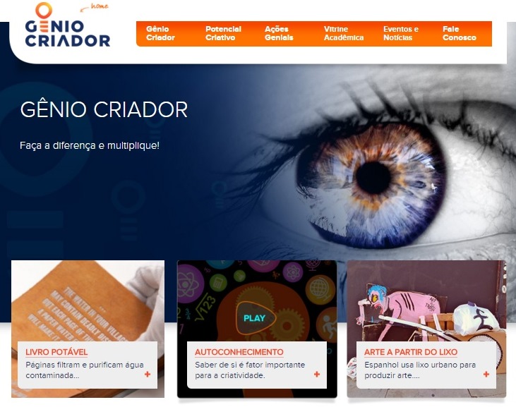 Site Gênio Criador 2013