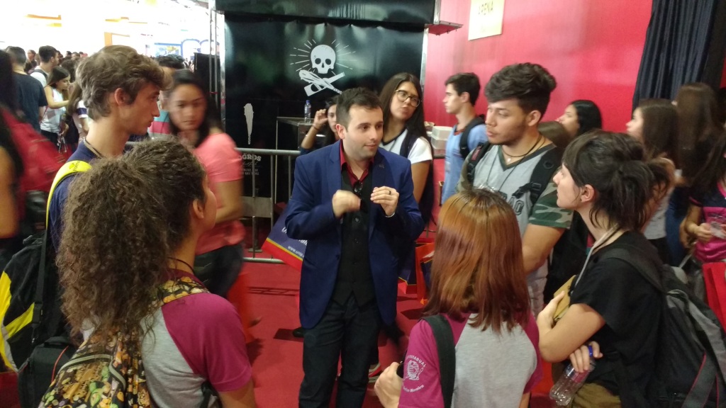 Nandex-Feira-GE-2 O publicitário Fernando Ramos, após finalizar sua palestra