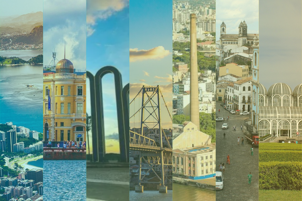 Livros sobre Rio de Janeiro, Recife, Aracaju, Porto Alegre, Florianópolis, Curitiba e Salvador